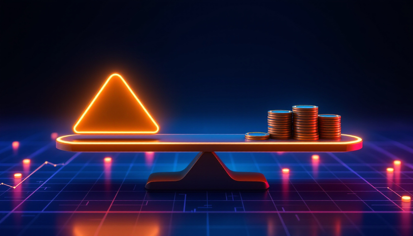 A balance scale weighing a small measured slice against a large account stack